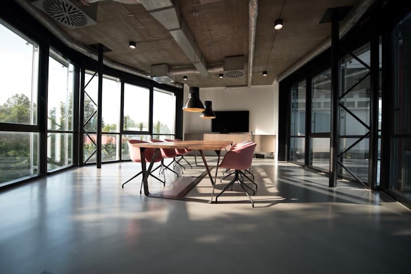 Commercial office glass installation